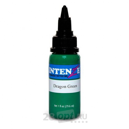Уцененный товар Краска для художественной татуировки Intenze, Dragon Green, 30 мл